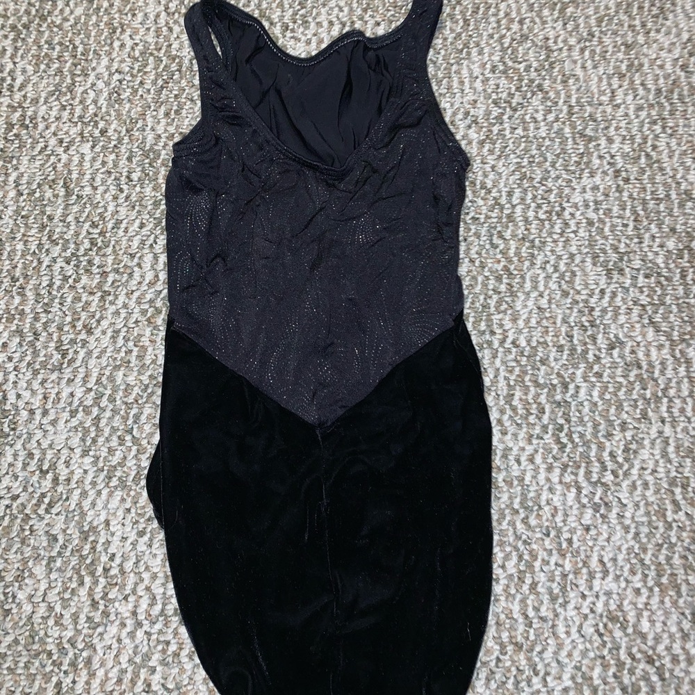 Black gymnastics leotard